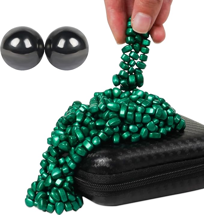 Cool Fidget Magnet Ferrite Putty, Slime Putty Party Favors, Hematite Magnetic Stones Eggs with 1.26 inch Magnet Balls, Anti Anxiety Desk Toy, Stress Relief EDC Toy Atuism Science Kit Gift Pink