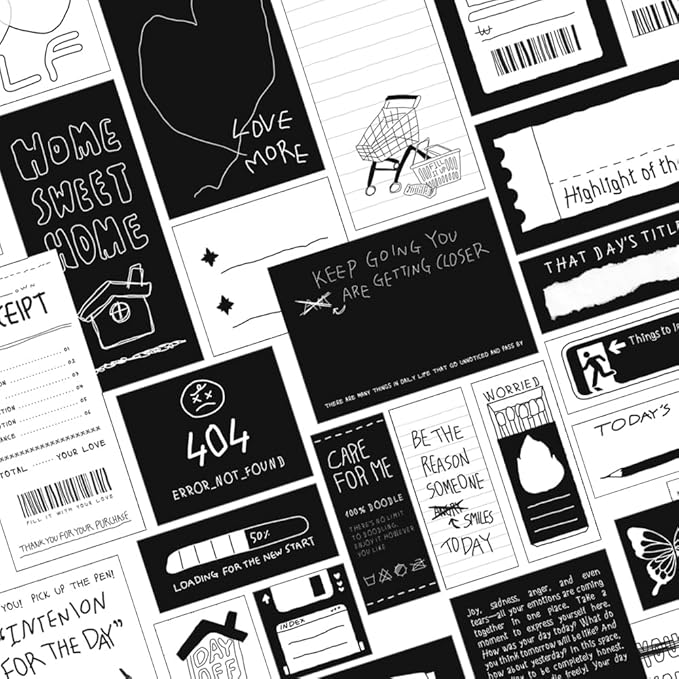 [Monolike] Little Doodle Sticker Pack (102Pcs)_(Variety Pack, Journal, Scrapbook, Waterproof, Fancy Sticker)