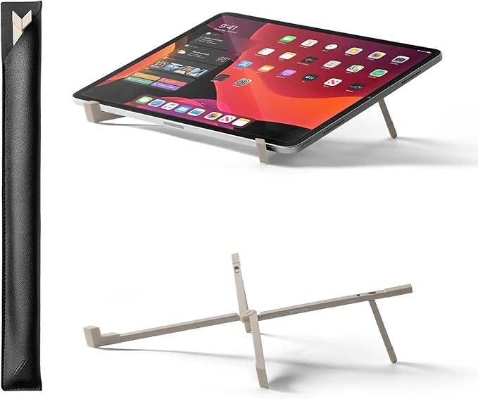 Native Union Fold Laptop Stand – Ultra-Slim Foldable & Portable Laptop Stand – Ergonomic & Optimized Viewing Angle – for 13 to 16 Inch MacBooks & Laptops, 10 to 16 Inch iPads & Tablets (Sandstone)