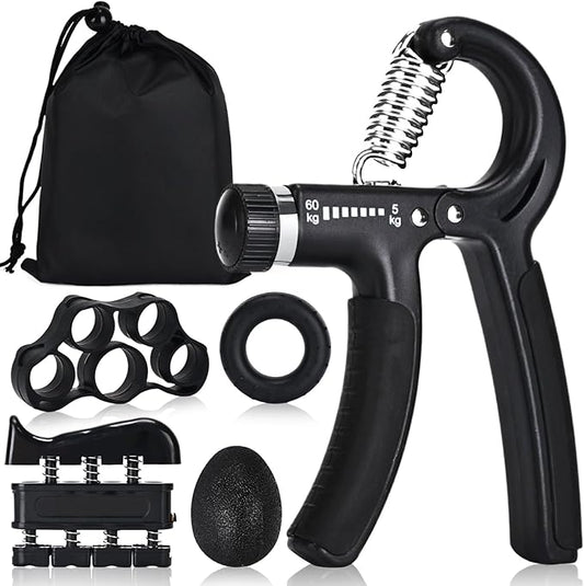 Hand Grip Strengthener,Grip Strength Trainer,22-132 Lbs Adjustable Resistance Forearm Exerciser Workout for Rehabilitation Athletes Climbers Musicians