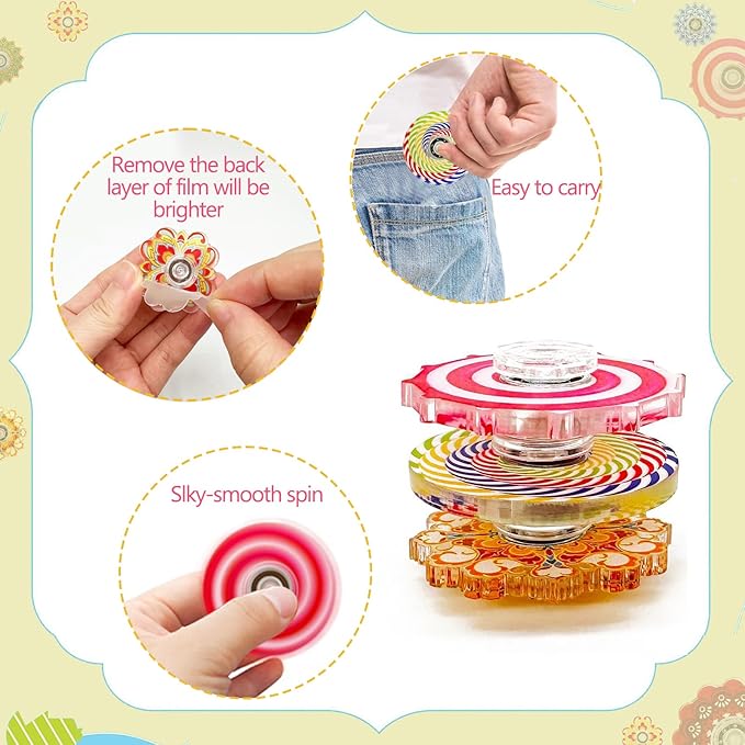 40 Pack Mini Fidget Spinner Toys Party Favors Easter Basket Goodie Bag Stuffers Gifts,Stress Relief Sensory Toys for Kids Teens Adults Autisms,Treasure Box Toy for Classroom Prizes Supplies (color-40)