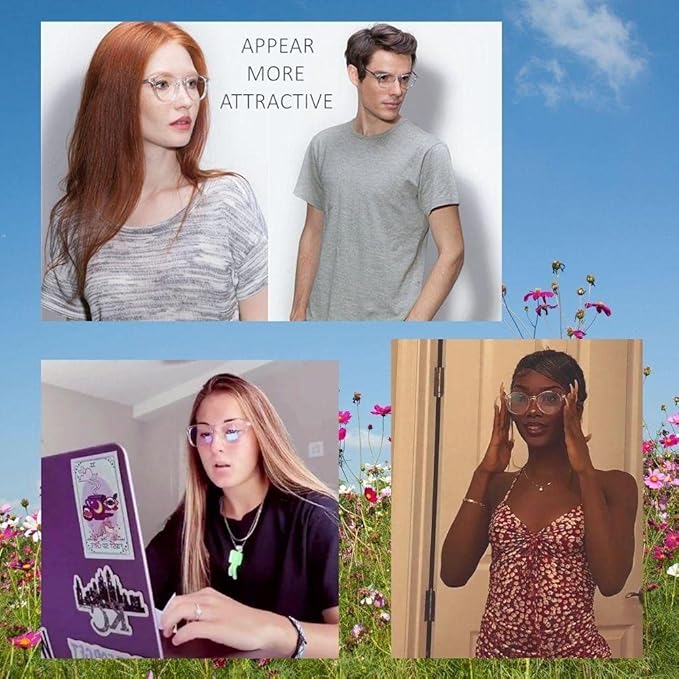 Reading Glasses Anti Blue Light Blocking Reader Oversized Frame for Women Men for Mid Big Face Anti Eyestains