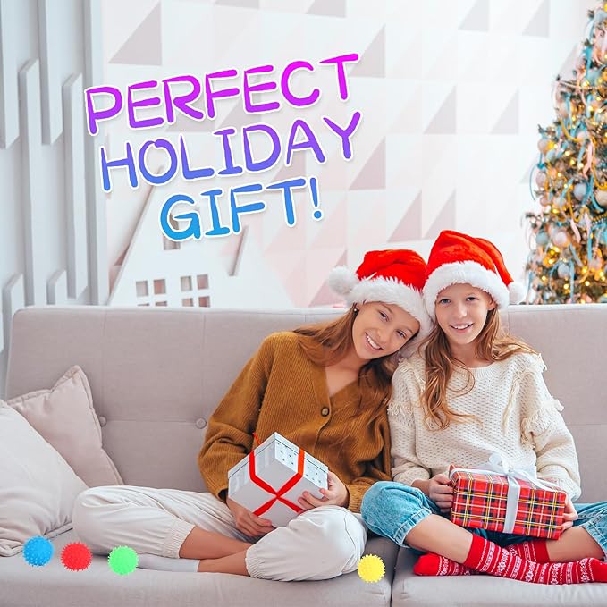 32 Pack Mini Spiky Stress Balls, Stretchy Fidget Toy for Anxiety Stress Relief, Pull Stretch Sensory Dough Soft Fidget Squishy Toys Classroom Prize Box Party Favor Kids Adults