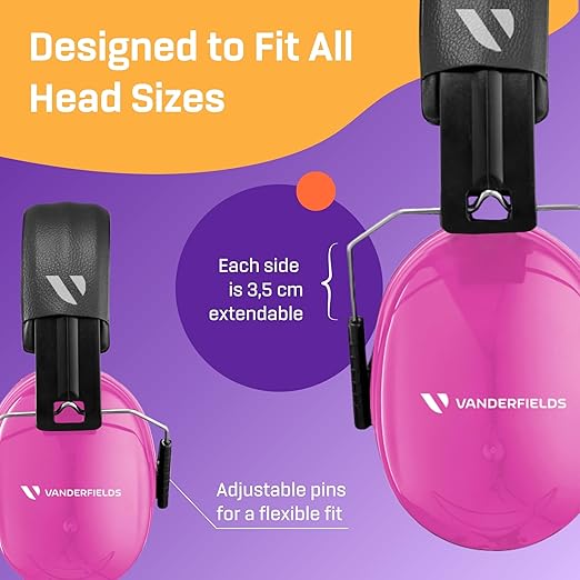 Vanderfields Hearing Protection Ear Muffs for Noise Reduction, 33dB Certified, Noise Cancelling Safety Ear Protection for Shooting, Adult Headphones for Lawn Mowing, DIY, Construction, Woodworking