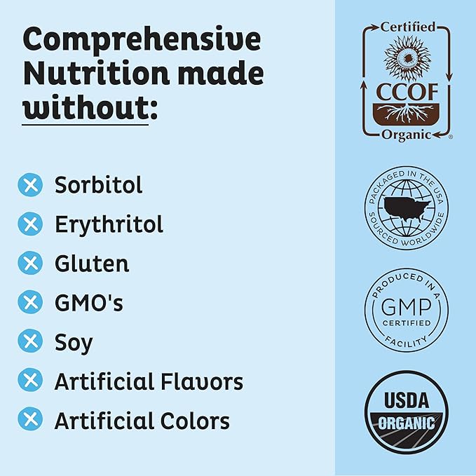 KOS Plant Based Protein Powder, Blueberry Muffin - Organic Pea Protein Superfood with Spirulina and Immune Support Blend. Soy, Gluten, Dairy Free - Vegan Meal Replacement for Women & Men - 15 Servings