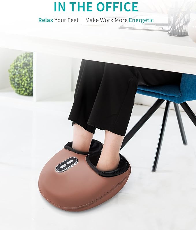 Nekteck Shiatsu Foot Massager Machine with Soothing Heat, FSA Eligible Air Compression Deep Kneading Therapy, Improve Blood Circulation and Foot Wellness, Relax for Home Office Use, HSA Eligible