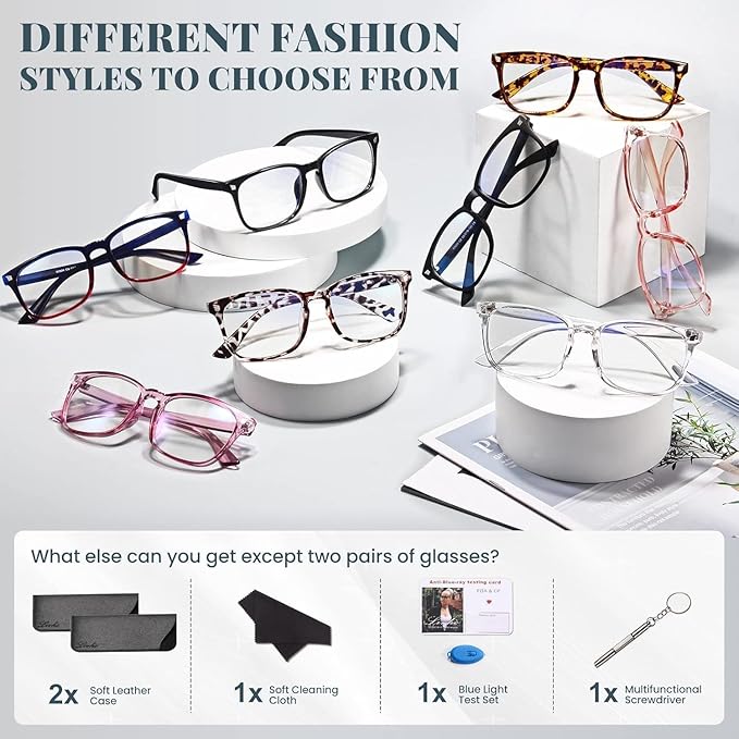 livho High Tech Blue Light Glasses - Advanced up to 99% Blue Light Blocking Computer Glasses - Screen Fatigue & UV Protection