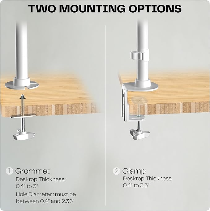 VIVO Dual Monitor Desk Mount Stand with Height Adjustment and VESA Plates for 2 LCD Ultrawide Screens up to 34 inches, Stacked Array, STAND-V002RW