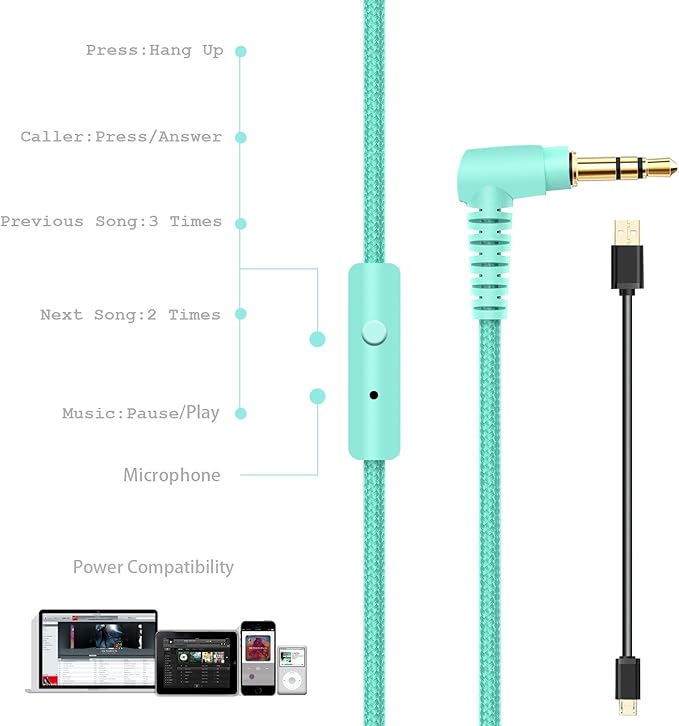 Riwbox Bluetooth Headphones, XBT-80 Folding Stereo Wireless Bluetooth Headphones Over Ear with Microphone and Volume Control, Wireless and Wired Headset for PC/Cell Phones/TV/Gym (Purple Green)