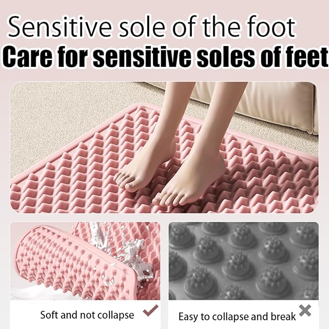 LmlJoo Silicone Cushion Portable Foot Reflexology Pad Foldable Foot Massage Mat Pressure Point Massage Mat Anti-Fatigue Standing Desk Standing Pad Relieves Foot Pain