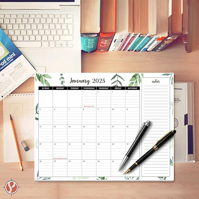 2025 Year Desk Calendar 11" x 8.5" Desktop or Wall Planner, Tear-Off Pad for Easy Planning, Includes a Notes Section To Do's Monthly Tasks for the Year of 2025 | Runs from January 2025 - January 2026