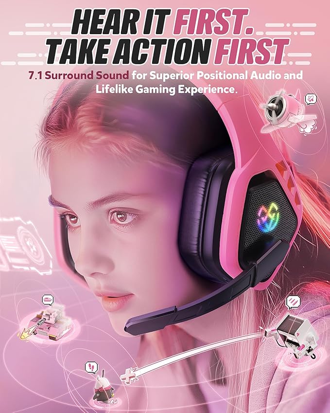 Wireless Gaming Headset with mic