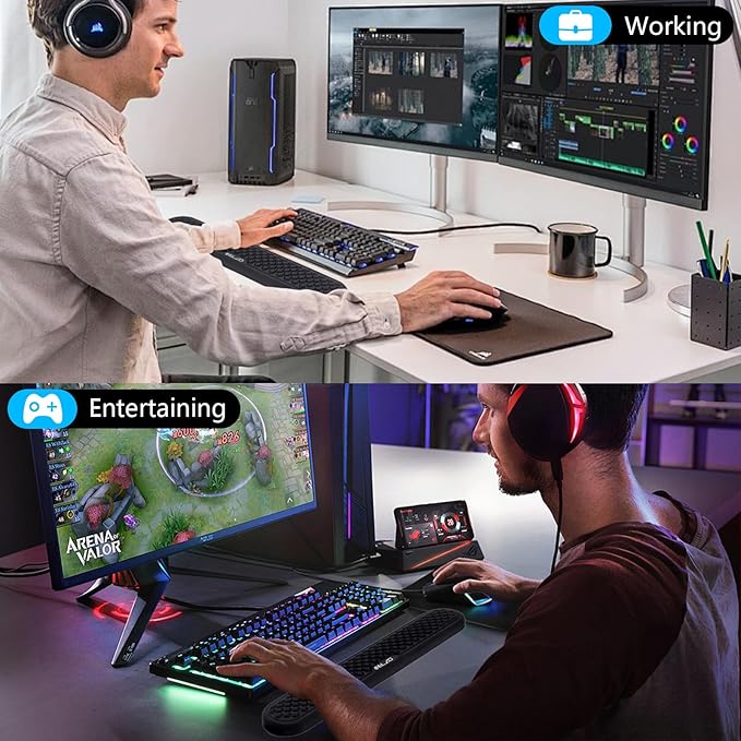 ELZO Wrist Rest for Keyboard, Soft Memory Foam Wrist Support, Ergonomic, Non-Slip for Computer Keyboard, Made Easy Typing & Relieve Wrist Pain, Black