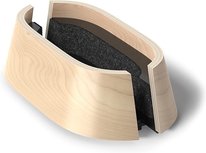 HumanCentric Vertical Laptop Stand in Maple Wood, Upright Adjustable Holder and Dock, Laptop Vertical Stand Fits MacBook Pro and Other Laptops .5" to 1.5", Clamshell Compatible