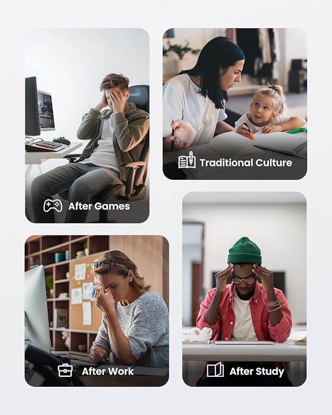 RENPHO Eyeris Shift Eye Massager for Migraines [2025 Upgraded], Heated Eye Massager & Sleep Mask for Relaxation, Birthday Gifts for Women/Men/Mom/Dad, Music Temple Fack Mask Massager, Improve Sleep