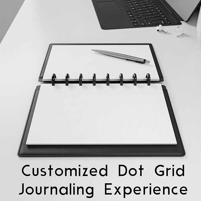 Discbound Half-Letter Size Extra Thick Dot Grid Paper Refill, 400 Sheets (800 Pages), 5.5 in. x 8.5 in., 120 GSM, Junior Size