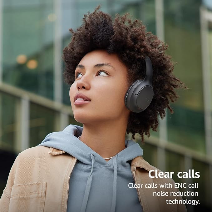 TOZO HA1 Bluetooth 5.4 Over Ear Headphones, 70H Playtime with Mic, Foldable Wireless Headset, Deep Bass Stereo Sound Customizable 32 EQ Music Mode Via Button & App for Travel and Home, Upgraded