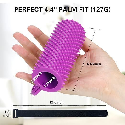 Hand Therapy Grip Ball for Hand Contracture & Stroke Arthritis Recovery - Exercise Strengthener for Weak Hands, Carpal Tunnel, Rehabilitation, Post-Surgery, Soft Squeeze Stress Relief Ball for Seniors