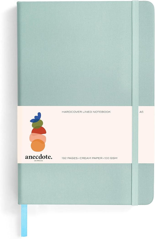 Hardcover Ruled Journal with Thick 100 gsm College Ruled Paper A5 size (8.3 inches x 5.4 inches) - Daily Writing Notebook Journal for Travel, School and Office Use - Diary Journal for Women and Men - Dutch Blue