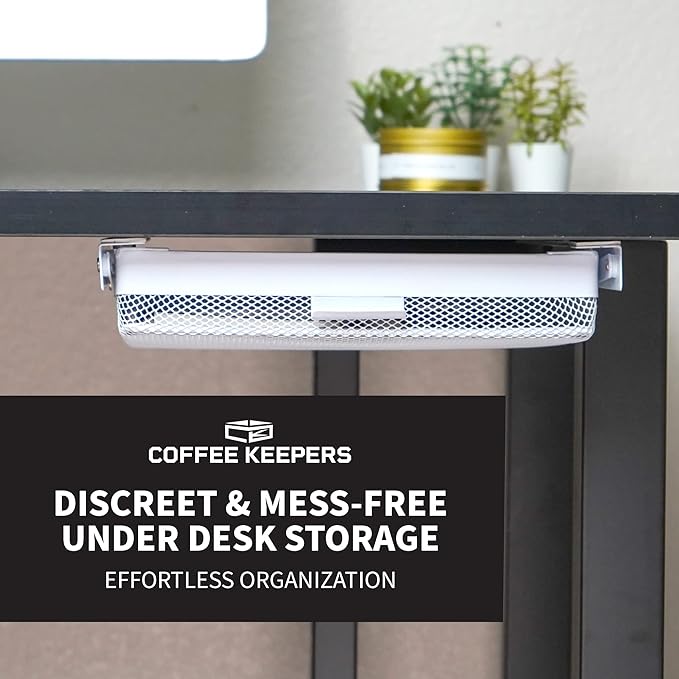 Everything Keeper - Organizer for Home, Kitchen, Bathroom, RV, Small Spaces - Storage Organizers - Compact Metal Basket - Under Cabinet Holder - Easy Install - Holds Strong - 13 x 10 x 2.5 in