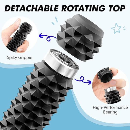 2 Pack Little Ouchies Pain Fidget Toys for Adults: Stim Keychain Spiky Grippie - Rotating Pain Stim Fidget for Sensory Input, Anxiety ADHD Autism Office Travel Classroom