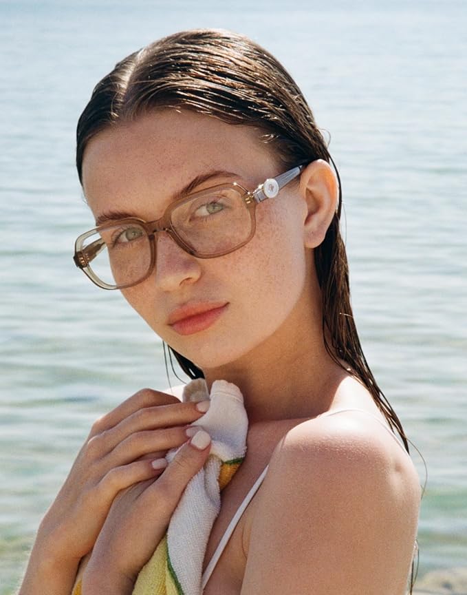 TIJN Vintage Inspired Blue Light Blocking Glasses, Modern Square Acetate Computer Screen Eye Glasses for Woman Men, AL01