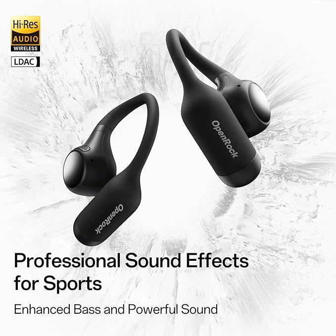 S2 Open Ear Headphones, 7G Ultra-Light Design, Hi-Res LDAC Audio, Triple Water-Resistant, Bluetooth 6.0, Effortless Photography, 32H Playtime, Smart APP, Clear Call, Wireless Sports Earbuds