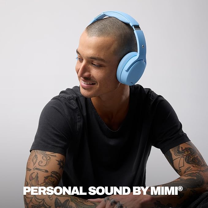 Skullcandy Crusher ANC 2 Over-Ear Noise Canceling Wireless Headphones with Sensory Bass and Extra Charging Cable, 50 Hr Battery, Microphone, Works with Bluetooth Devices - Preppy Summer Resort