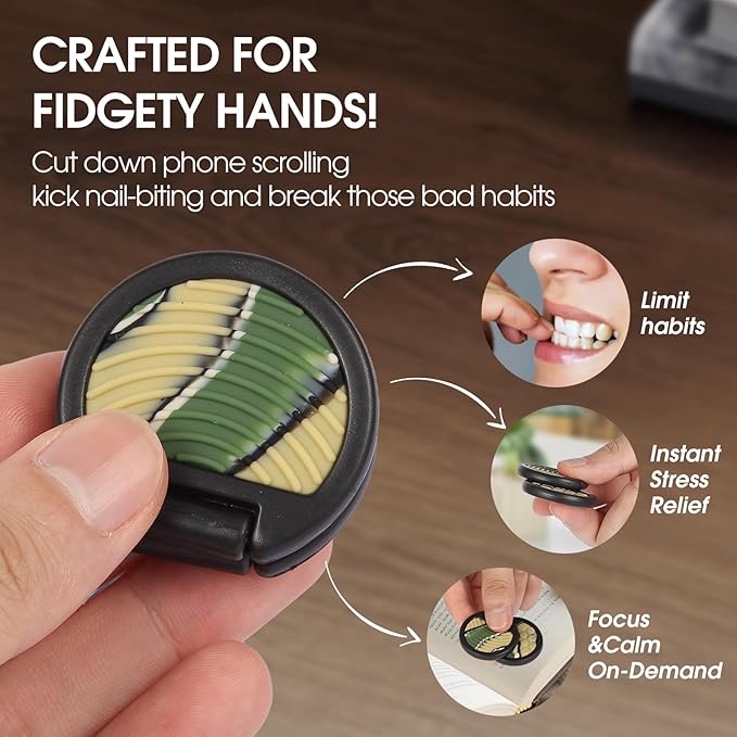 Fidget Toys Adults, Sensory Toys for Kids with Autism, Anxiety Relief Items for ADHD Stress Relief, Fun Fidgets for Teens Textured & Flip Slider - Treasure Box Toys for Classroom (1pc-Camo)