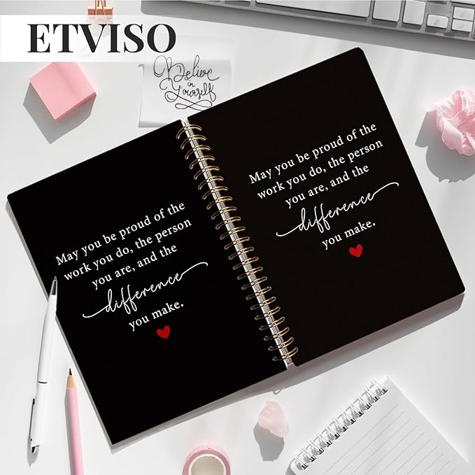 May You Be Proud of the Work You Do Notebook, Appreciation Gift for Coworkers Teachers Nurse Journal, Retirement Gifts for Woman Men Journal, Hardcover Spiral Notebooks 5.5x8.3 Inch