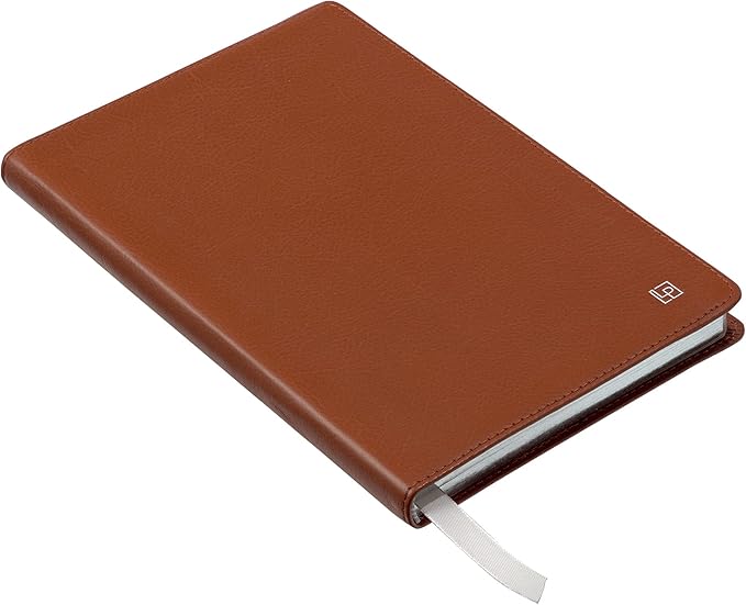 Classic Leather Notebook Writing Journal, Softcover, Narrow Ruled, Table of Contents and Numbered Pages