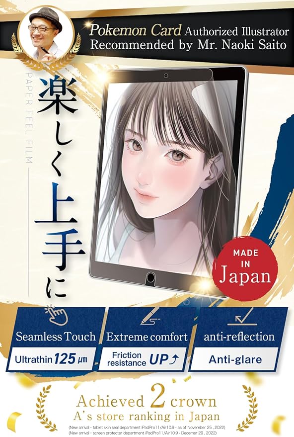 2 Pack Paperfeel Screen protector for iPad 10.2 inch (9th/8th/7th 2021/2020/2019) Matte PET Film for drawing Anti-Glare