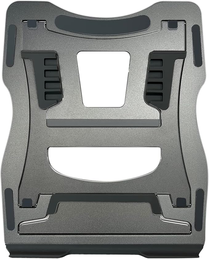 Laptop Stand, Portable Ergonomic Aluminum, 3 Folding Modes, Height Adjustable, 10''-15.6'' Laptops Cooling, Desk Stand, 40lbs Capacity, Gray