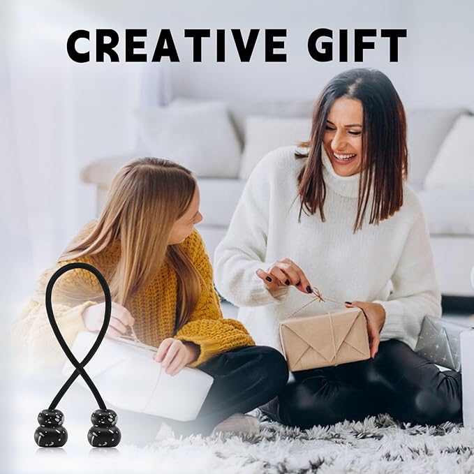 Fidget Beads, Metal Fidget Toy EDC Anxiety Relief Toy for Men Women Teens Skill Players Stress Relief Toys(B-Black&White)