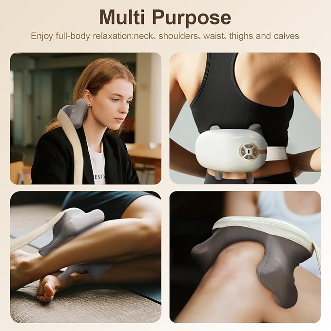 Shiatsu Back and Neck Massager with Heat, Cordless Shoulder Massager Pillow Rechargeable, 6D Kneading Neck Massage Pain Relief deep Tissue Gifts for Men Women Mom Dad