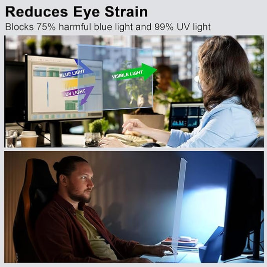 31.5-32 Inch Blue Light Filter for Computer Monitor, TV Computer Screen Blue Light Blocker Panel (28.5''x17.1''), Eye Protection Anti-Scratch HD Not Anti-Glare