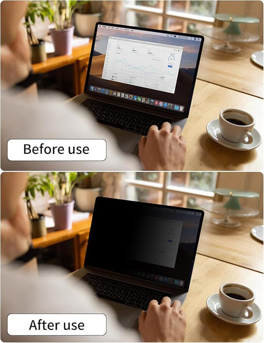 Seorsok 15.6 Inch 360°Laptop Privacy Screen Filter,Anti Peeping Anti Blue Light Anti-Fingerprint Laptop Privacy Protector,Compatible with 15.6" with 16:9 Aspect Ratio HP/Lenovo/Dell/Acer/ASUS
