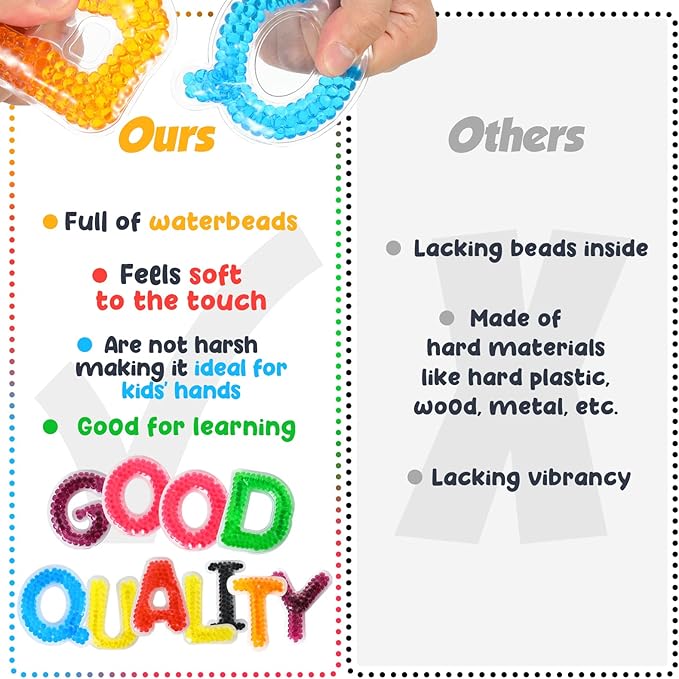 LESONG Autism Sensory Fidget Toys: ABC Learning Educational Montessori Toys, Quiet Fidgets for Classroom Calm Down Corner, Autistic Anxiety Relief