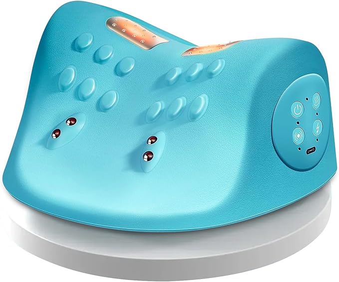 Neck Massager,Electric Neck and Shoulder Relaxer with Heat,3 Modes,Pillows for Pain Relief and Muscle Relax,26° Angle Cervical Traction Device for Back,Deep Tissue