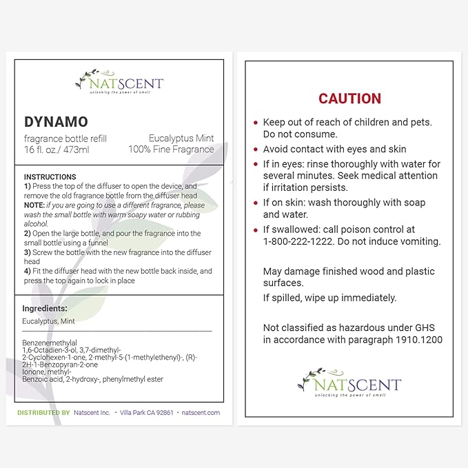 Eucalyptus Mint Essential Oils for Diffusers for Home, Nature-Based Eucalyptus Essential Oil, Long-Lasting & Family-Friendly Diffuser Oils Scents, IFRA Certified, Cold Air & Ultrasonic-16 oz