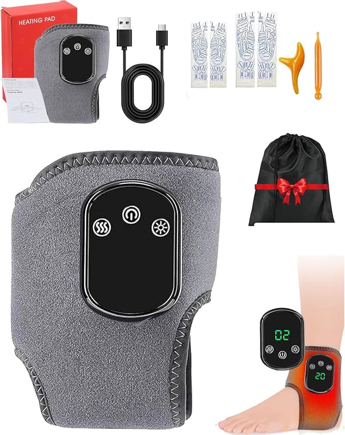 Pure Relief Foot Massager, Pureita Foot Massager,3 Vibration & 5-Temp Settings, Wireless Purerelief Triple Action Massager, Smart Timer, Touch Screen, for Pain Relief, Swelling (1Pcs)