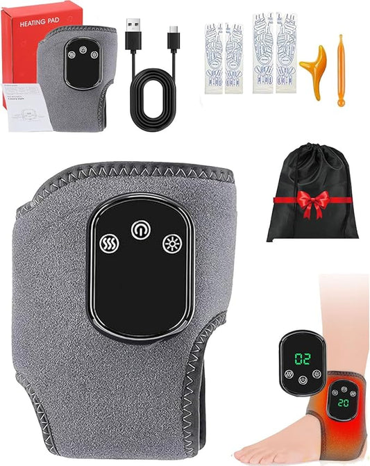 Pure Relief Foot Massager, Pureita Foot Massager,3 Vibration & 5-Temp Settings, Wireless Purerelief Triple Action Massager, Smart Timer, Touch Screen, for Pain Relief, Swelling (1Pcs)