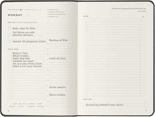 Full Focus Gray Linen Planner by Michael Hyatt - The #1 Daily Planner to Increase Focus, Eliminate Overwhelm, and Achieve Your Biggest Goals - Hardcover