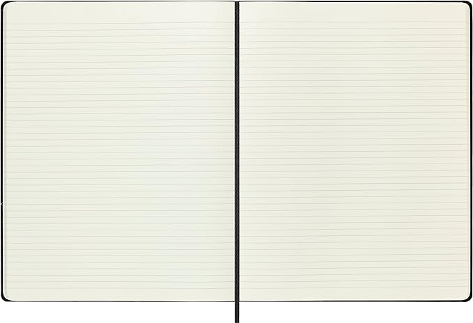 Moleskine Notebook, XXL, Ruled, Black, Hard Cover (8.5 x 11)