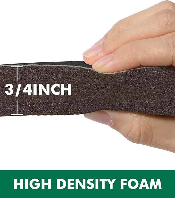 LUMI Anti Fatigue Cushioned Comfort Mats for Standing, 3/4 Thick Ergonomic Mats for Desk Office, Non-Slip, Ultra Soft, Memory Foam Rugs for Home, Kitchen, Laundry, 20"x39", Light Black