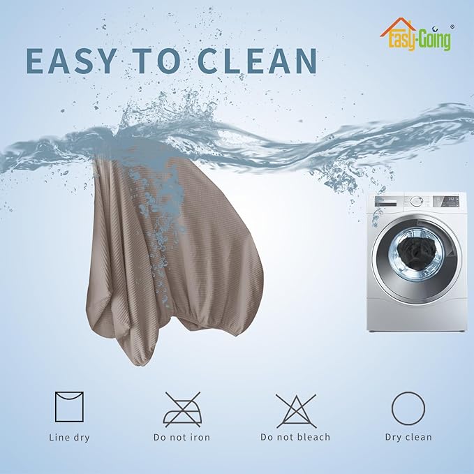 Easy-Going Stretch Individual Chair Couch Cushion Cover Sofa Cushion Furniture Protector Sofa slipcover Soft Flexibility with Elastic Bottom (3-Piece Sofa Cushion Cover, Taupe)