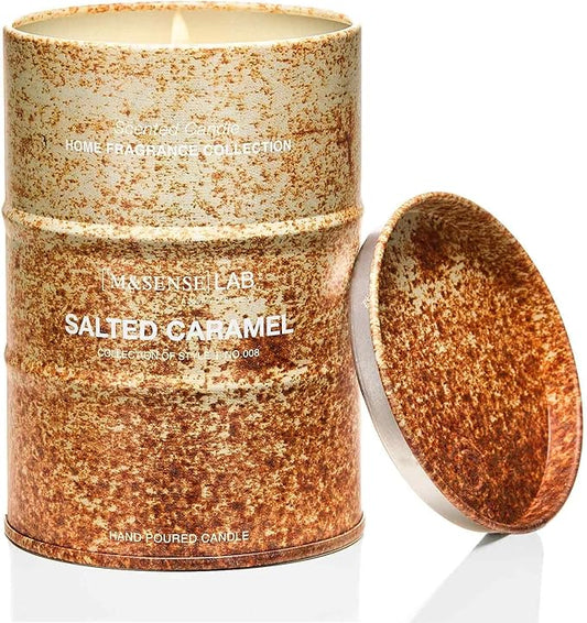 M&SENSE Salted Caramel Scented Candles Natural Non Toxic, Aromatherapy Candle for Stress Relief Meditation Relaxing, Housewarming Gifts for Women Men, 11.3oz 70 Hour Long Burning