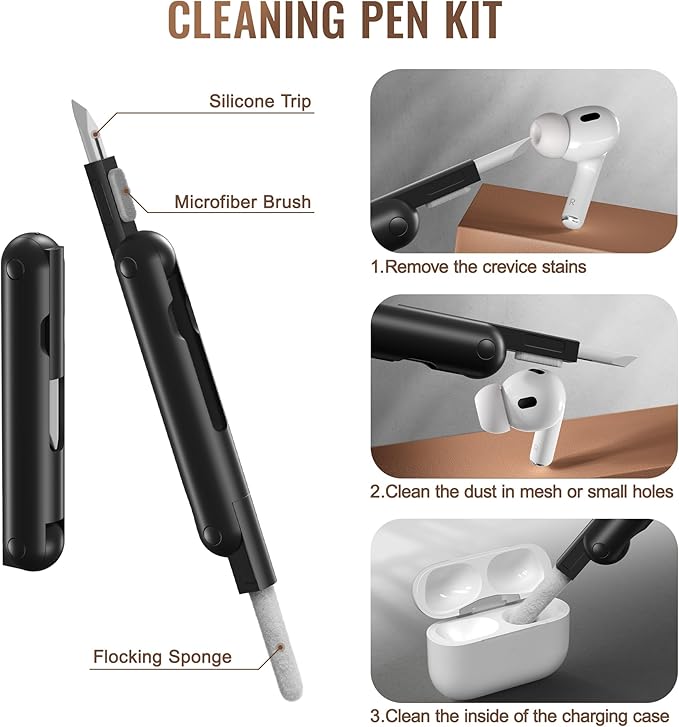 MOBOSI for AirPods Pro Case, Compatible with Airpods Pro 2 Case Cover 2nd/1st Generation with Lock&Keychain&Cleaner Kit, Full Body Shockproof Protective Hard Shell (2023/2022/2019), Light Green