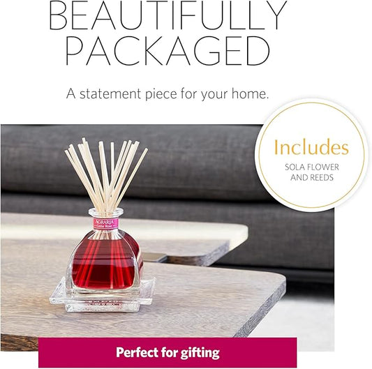 AGRARIA AirEssence Flower and Reed Diffuser Set, Handmade Sola Flower Botanical Home Fragrance Set, Scented Oil Reed Diffuser Gift for All Occasions