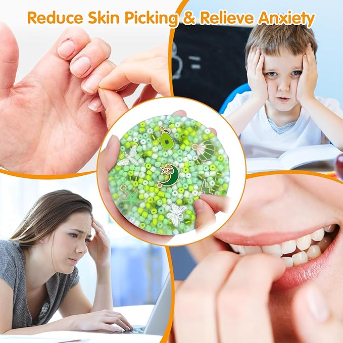 Picky Pad, Pimple Popping Toy, Skin Picking Fidget Toys with Tweezer, Sensory Pick Pad, Valentine Gift for Adults with Anxiety, ADHD, Relief Stress (Round -2PCS/3.4IN)